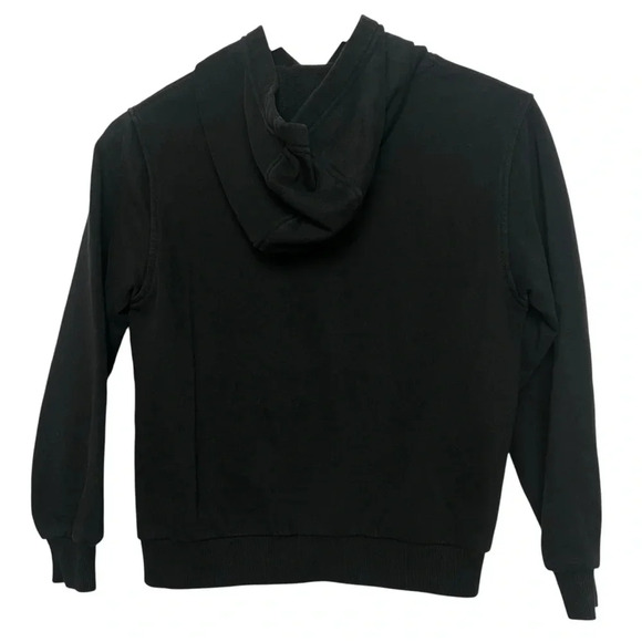 Nike Kids Solid Black Basic Hoodie Size Medium - Picture 2 of 7